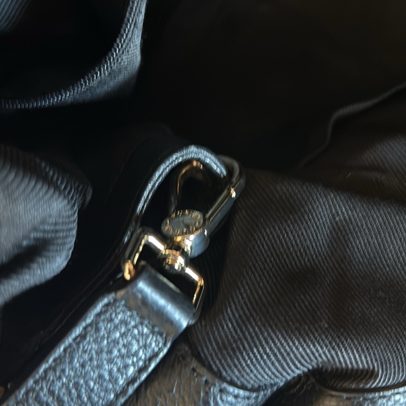 Furla Black pebbled leather two way handbag shoulder bag - Picture 14 of 16